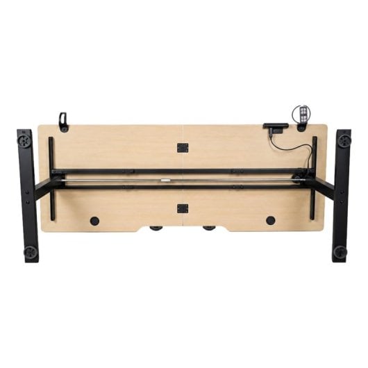 Escritorio Napofix OD4120-M elevable eléctrico 160x60 cm negro madera gaming