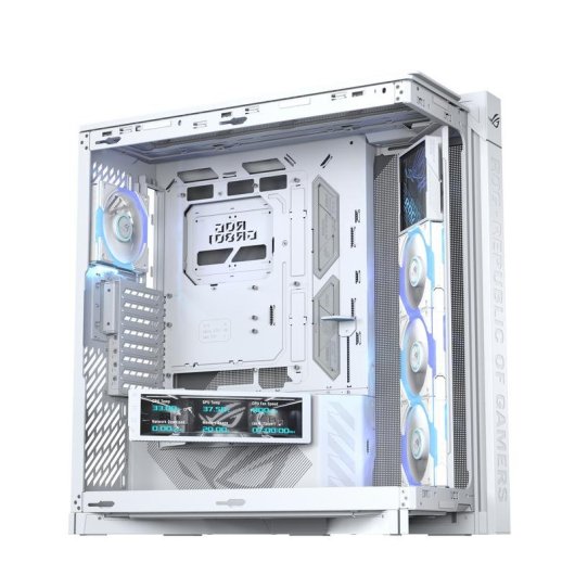 Caja PC ASUS ROG CRONOX GR801 Curve TG ARGB White ATX/EATX/Mini-ITX LCD Blanco