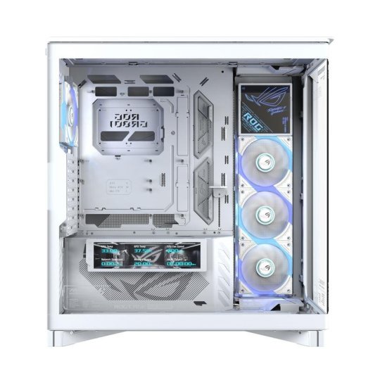 Caja PC ASUS ROG CRONOX GR801 Curve TG ARGB White ATX/EATX/Mini-ITX LCD Blanco