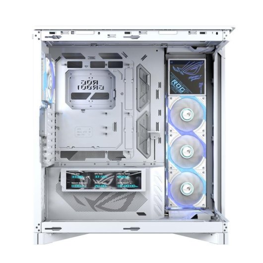 Caja PC ASUS ROG CRONOX GR801 Curve TG ARGB White ATX/EATX/Mini-ITX LCD Blanco
