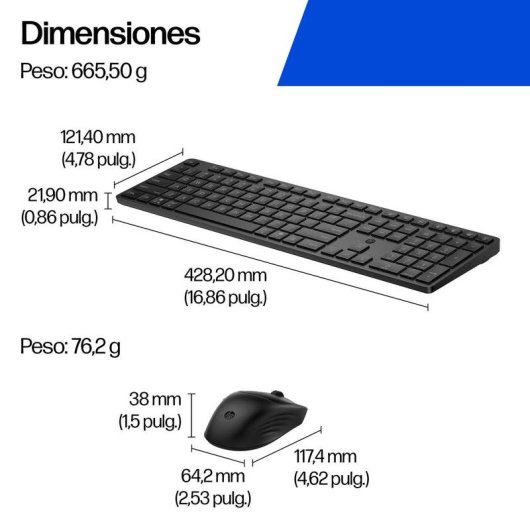 Tastatur HP 495C kabellos multidispositiv mit ambidextrischer Maus schwarz