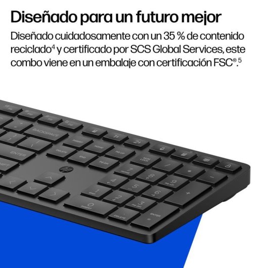 Tastatur HP 495C kabellos multidispositiv mit ambidextrischer Maus schwarz