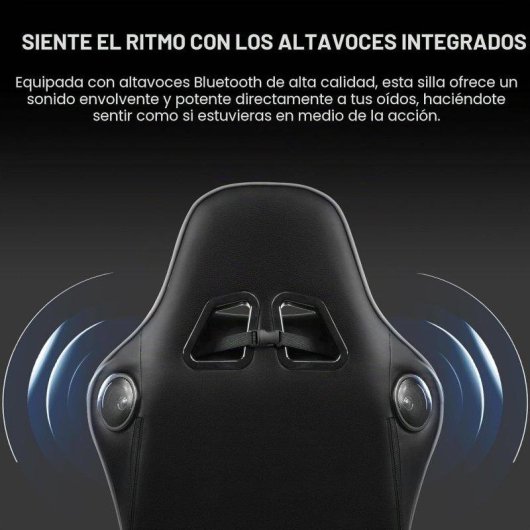 Silla gaming GTPLAYER con Bluetooth y reposapiés 200 kg gris