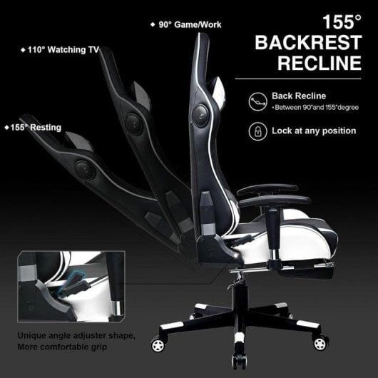 Silla Gaming GTPLAYER con Altavoces Bluetooth y Reposapiés