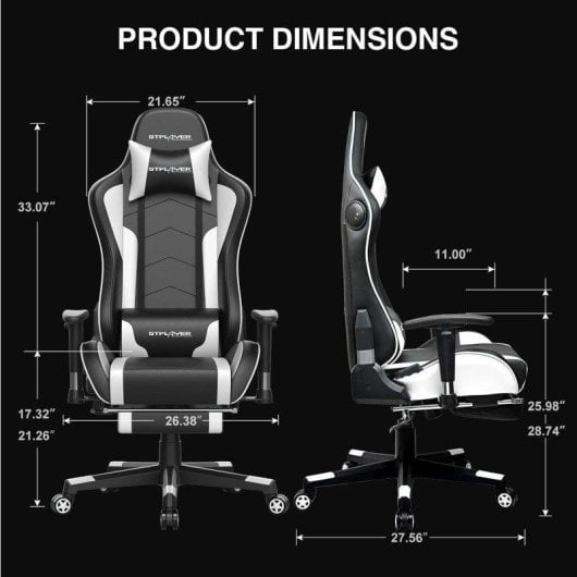 Silla Gaming GTPLAYER con Altavoces Bluetooth y Reposapiés