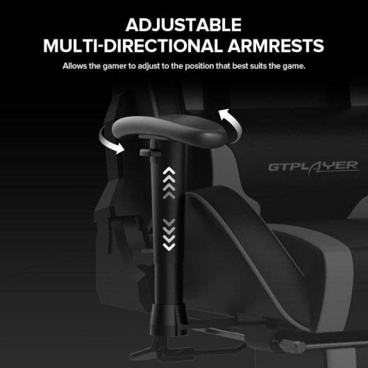 Silla Gaming GTPLAYER con Altavoces Bluetooth y Reposapiés