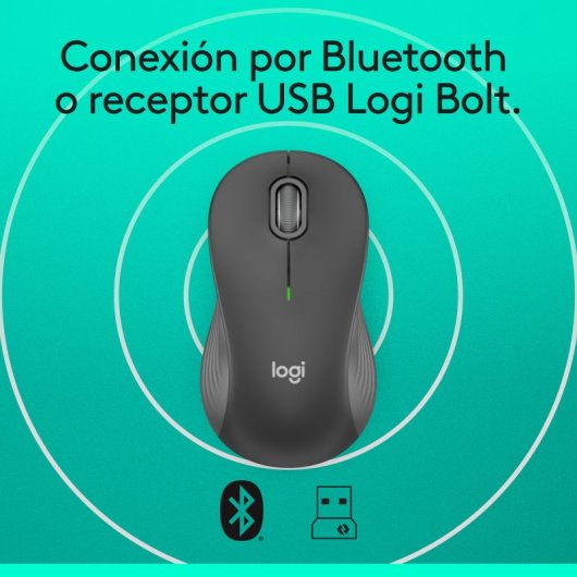 Souris Logitech Signature M550 L Bluetooth 6 boutons Gris silencieuse