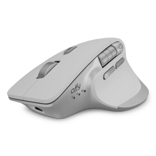 Mouse Offy NEXO RF Wireless Bluetooth USB-C 4800 DPI Bianco 9 Pulsanti