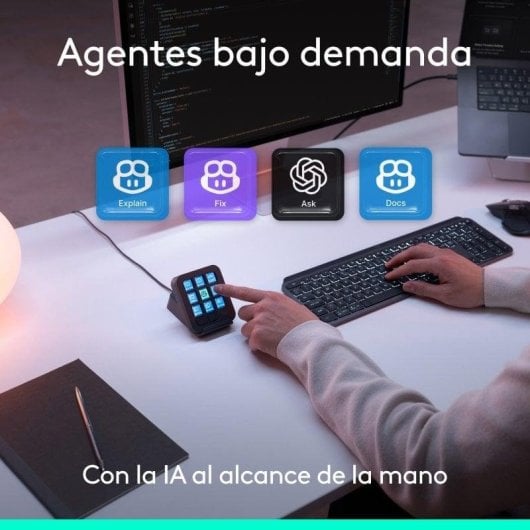 Clavier Logitech MX Keypad programmable 9 touches LCD profils IDE Graphite