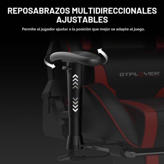 Silla Gaming GTPLAYER Con Bluetooth Y Reposapiés
