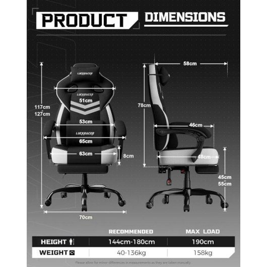 Silla Gaming GTPLAYER Reposapiés Reposabrazos Sincronizados Negro