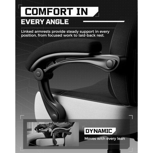 Silla Gaming GTPLAYER Reposapiés Reposabrazos Sincronizados Negro