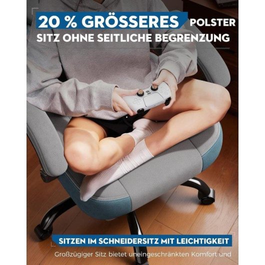 Silla Gaming GTPLAYER Reposabrazos Sincronizados Reclinable 90-155° y Reposapiés