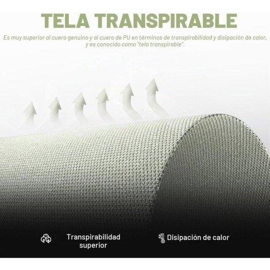 Cadeira Gaming GTPLAYER Ergonomica Giratoria Ajustavel Tecido Respiravel Verde