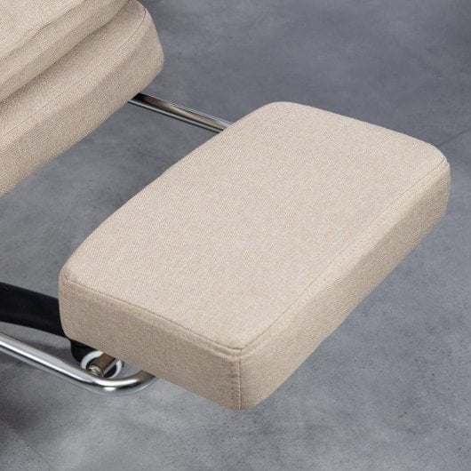 Cadeira de escritorio Vinsetto com massagem altura regulavel bege