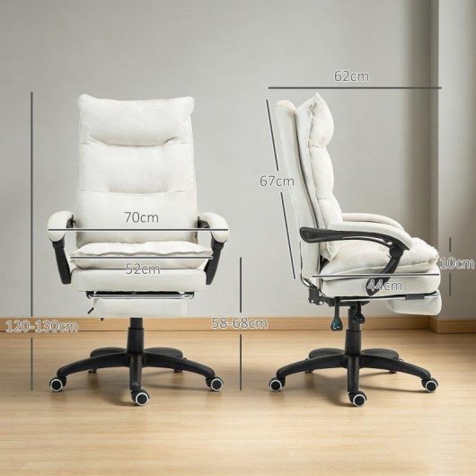 Cadeira de escritório Vinsetto 921-232V90CW com massagem e ajuste de altura