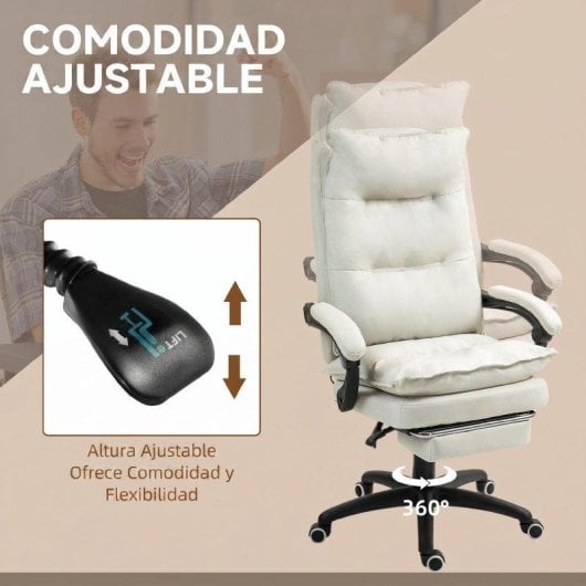 Cadeira de escritório Vinsetto 921-232V90CW com massagem e ajuste de altura