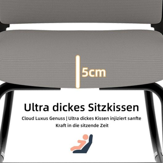 BueroStuhl Rolipo W3301 Minimalistischer Metallrahmen