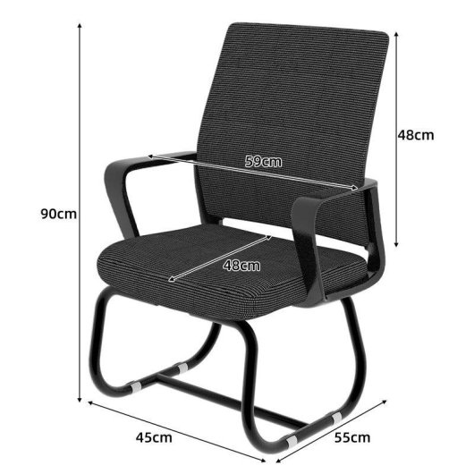 Cadeira de Escritorio Rolipo W3301 Estrutura Metal Bracos de Apoio Confortaveis