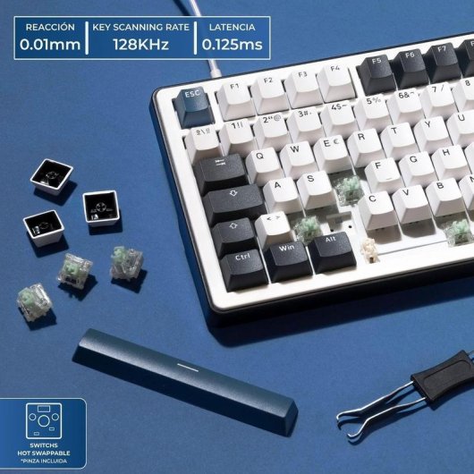 Tastiera The G-Lab Keyz Elite 400 HE Magnetica 96% RGB QWERTY ES