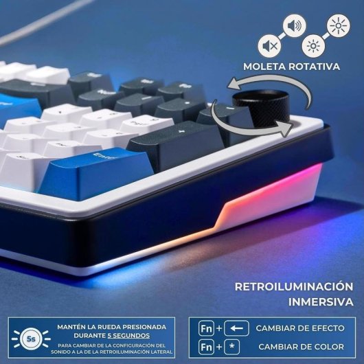 Tastiera The G-Lab Keyz Elite 400 HE Magnetica 96% RGB QWERTY ES