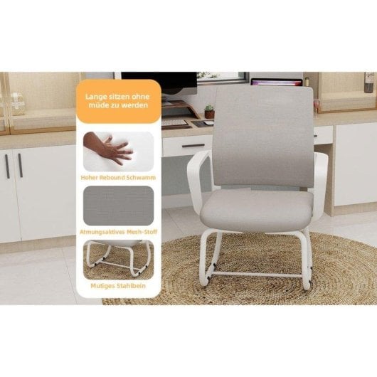 Silla de Oficina Rolipo W3301 Estructura Metálica Minimalista