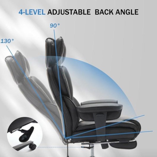 Chaise de Bureau Ergonomique Rolipo H07-JDD-DDF-001 Reclinable 130 Degres