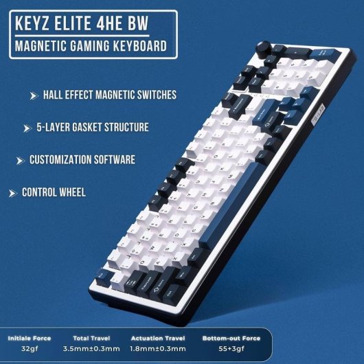 Tastiera The G-Lab KEYZ Elite 400 HE Magnetica RGB QWERTY US 96%
