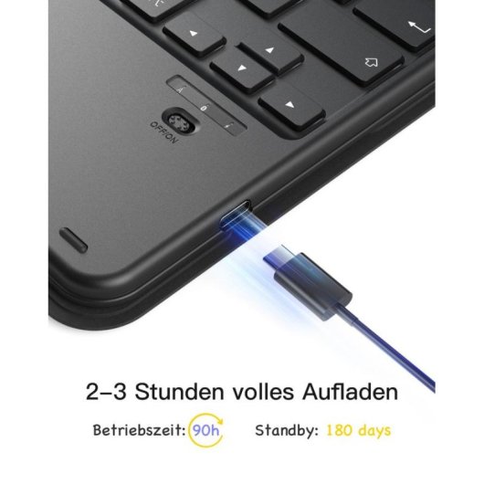Clavier INATECK KB002 sans fil QWERTZ avec touchpad et switch à ciseaux Apple