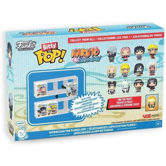Pack Funko Bitty Pop! Naruto Shippuden Team 2 4 Figuras Mini Vinilo
