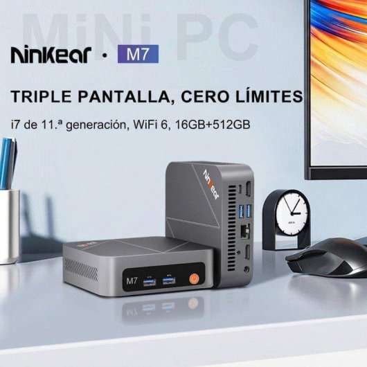 Mini PC Ninkear M7-1180G7 Intel Core i7 16GB 512GB SSD Iris Xe Windows 11