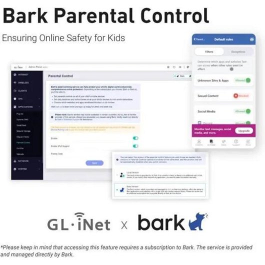 Router GL.iNet Flint 2 WiFi 6 Double 2,5G 6 Gbps OpenVPN WireGuard