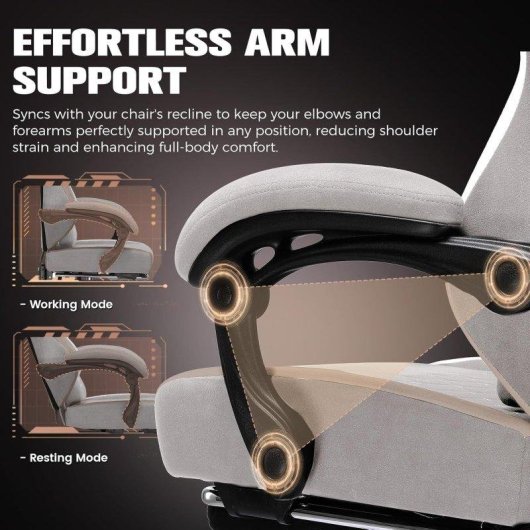 Silla gaming GTPLAYER transpirable con reposapiés y soporte ajustable