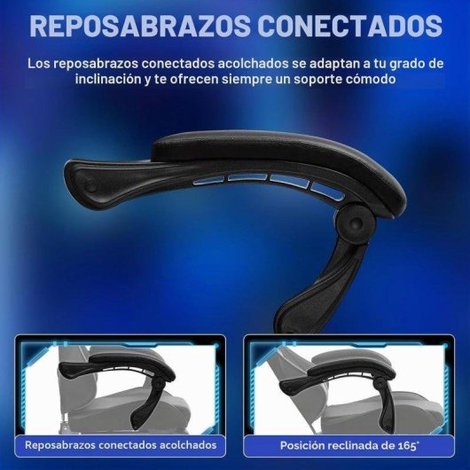 Sedia Gaming GTPLAYER con Poggiapiedi Supporto Lombare Regolabile 150kg