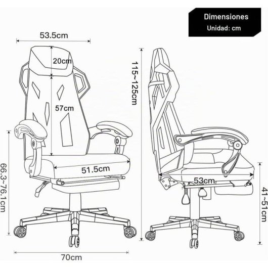 Sedia Gaming GTPLAYER Ergonomica con Poggia-piedi e Braccioli Sincronizzati - Bianco