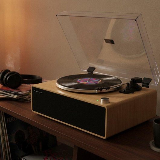 Tocadiscos Prixton Symphony 22W RMS Bluetooth 5.4 Altifalantes Estéreo Câmara Acústica