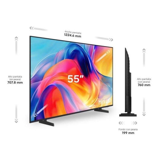 TV Samsung Mini LED TU55M72HAUXXC 55" 4K UltraHD 50Hz Smart TV Tizen HDR10 Vision AI