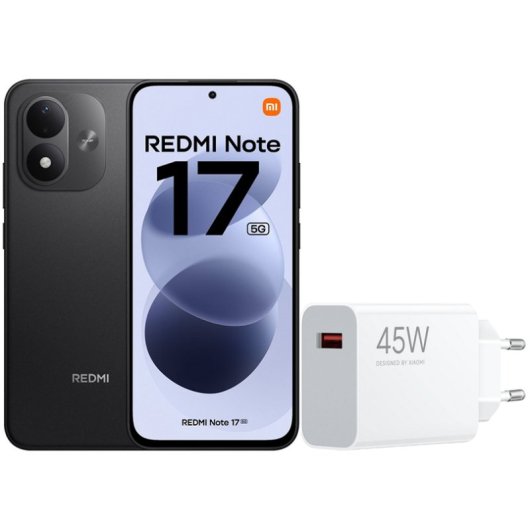 Xiaomi REDMI Note 17 5G 6GB 128GB 6.99" Negro + Cargador 45W