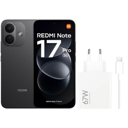 Xiaomi REDMI Note 17 Pro 5G 6GB 256GB 6.83" Negro + Cargador 67W