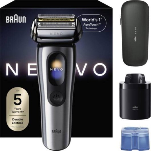 Afeitadora Facial Braun 917667 Inalámbrica 60min Seco y Mojado 5 Láminas Recortador