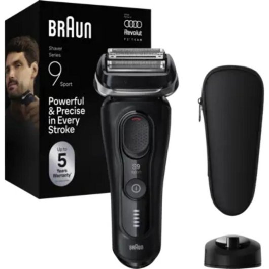 Rasoir Visage Braun Series 9 Sport 9110s Sans Fil 60min Sec et Mouillé Grille