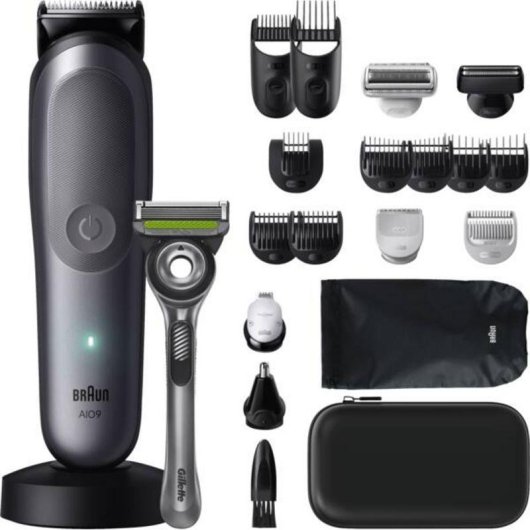 Cortapelos Multifunción Braun AIO9540 Inalámbrico 14 Longitudes 120min 9 Peines