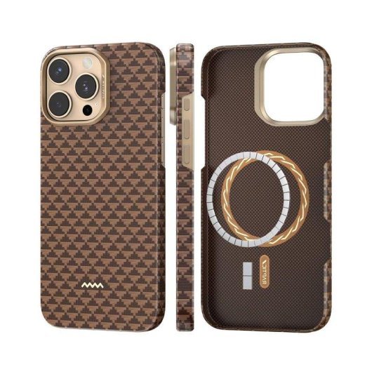 Raptic Funda Skin Origin Humble Fibre d'Aramide Compatible MagSafe pour iPhone 16 Pro Max