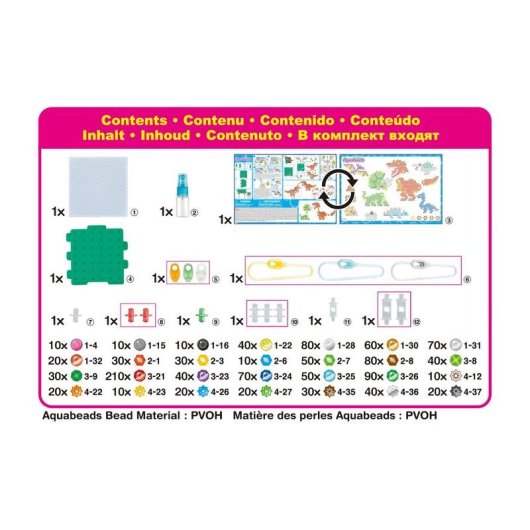 Kit de mosaicos Aquabeads 1200 piezas multicolor para niños