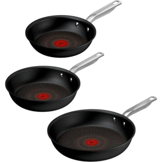 Conjunto de frigideiras Tefal G33491 Experience Unbreakable 3 peças aluminio antiadherente inducao