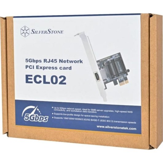 Scheda di Rete SilverStone SST-ECL02 PCIe 3.0 5 Gbps Realtek RTL8126