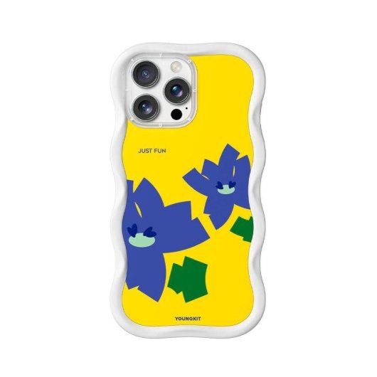 Funda para móvil YoungKit Floral Wavy Silicona Blanco Cloud Dance compatible MagSafe iPhone 16 Pro Max