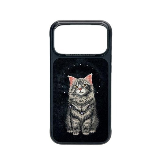 Nimmy Friends Lucky Fashion 3D Bestickte Hülle Schwarz für iPhone 17 Pro