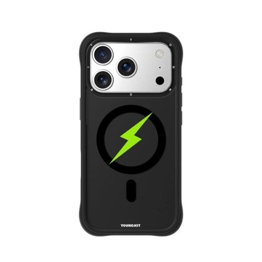 Cover YoungKit CH3 Lightning Silicone Nera Verde Compatibile MagSafe iPhone 17 Pro