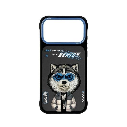 Nimmy Friends Husky Cool & Cute 2.0 3D Bestickte Hülle für iPhone 17 Pro Max